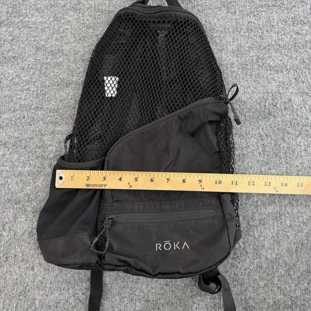 Roka Pro Vent Zip Mesh Backpack Black Lightweight Ventilated Daypack Outdoor